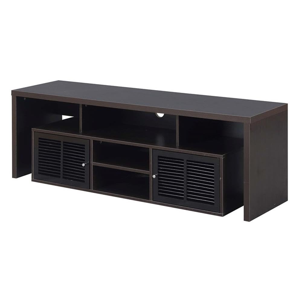 65 inch Espresso TV Stand with Storage Cabinets and Shelves H719