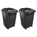 45 Gallon Heavy Duty Plastic Trash Cans with Wheels F56483
