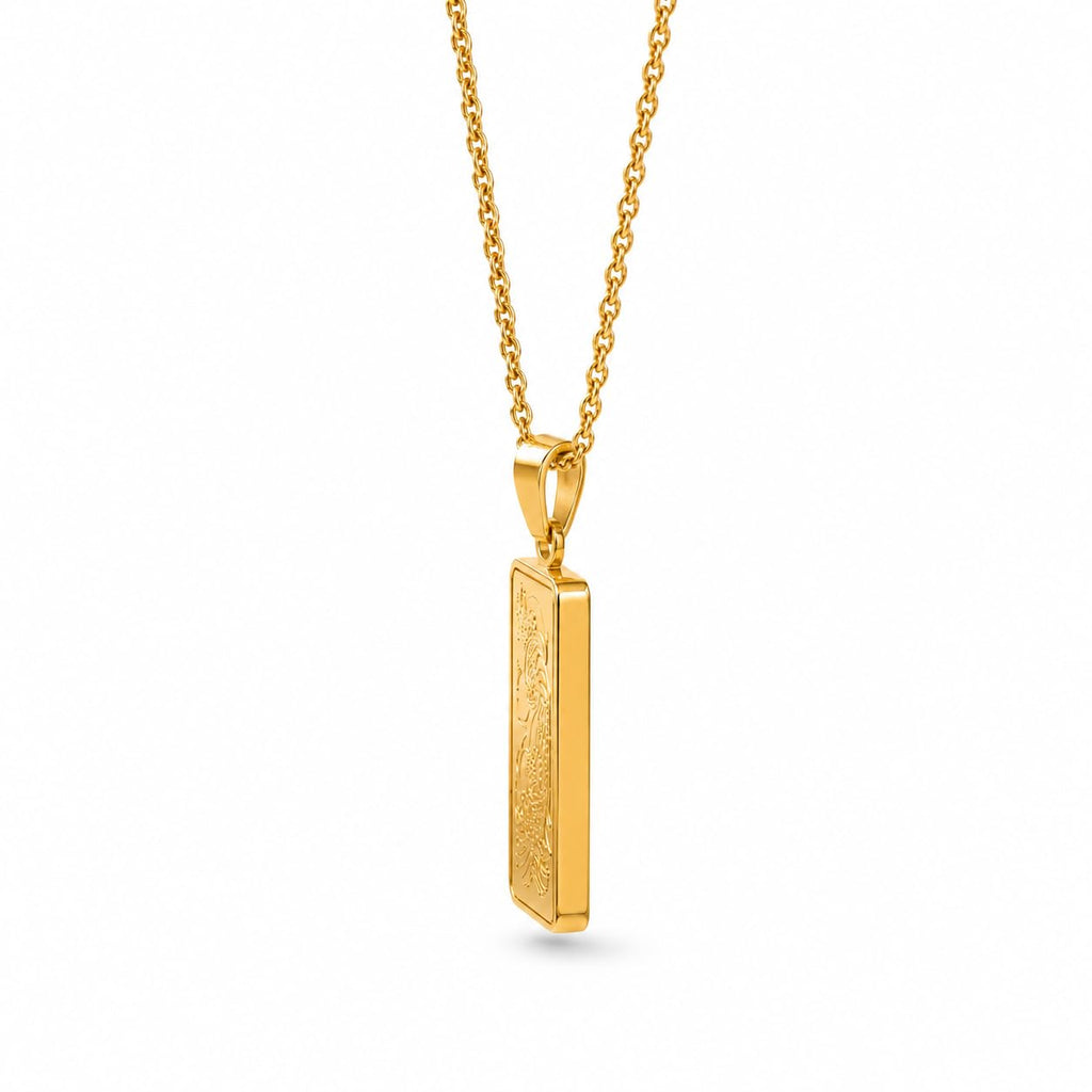 24K Gold Pendant Necklace E403