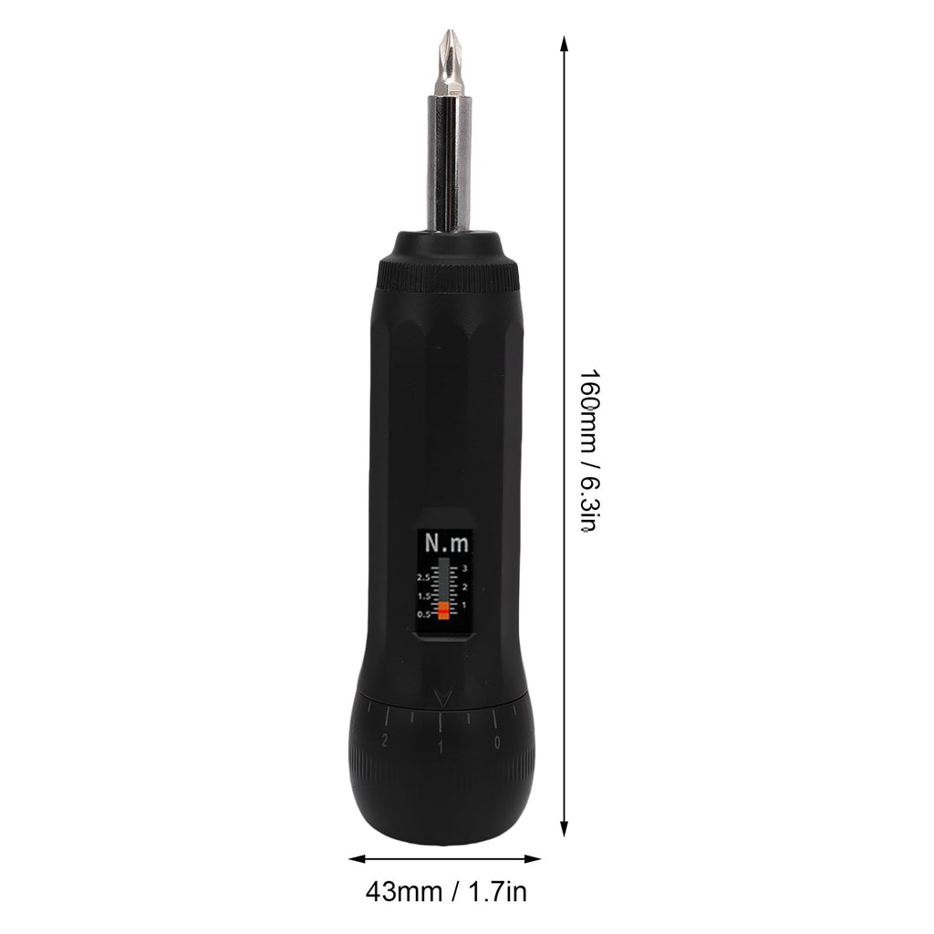 Torque Screwdriver Set 0.5-3N.m 1/4 Inch Drive with S2 Bits Y771007