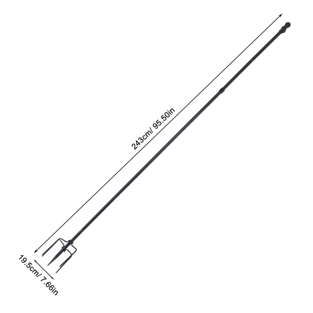 Heavy Duty Stainless Steel In Ground Flag Pole with 5 Prongs Base Y143