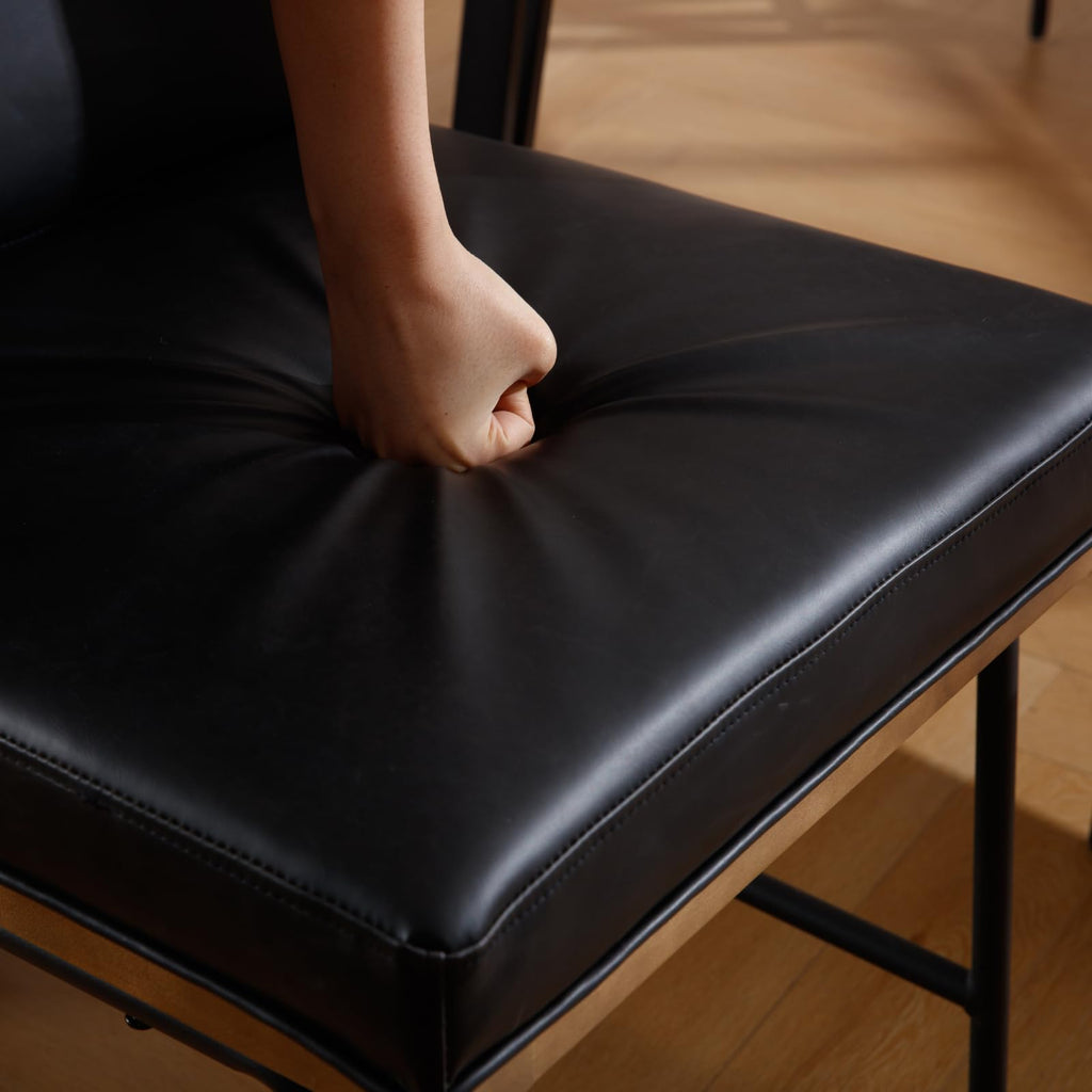 Black PU Dining Chairs Set of 2 I902