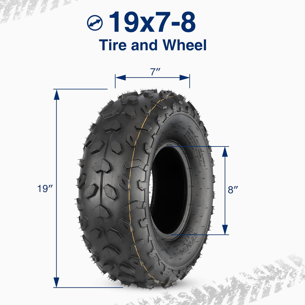 19x7-8 ATV UTV Off-Road Tires Set of 2 I438485