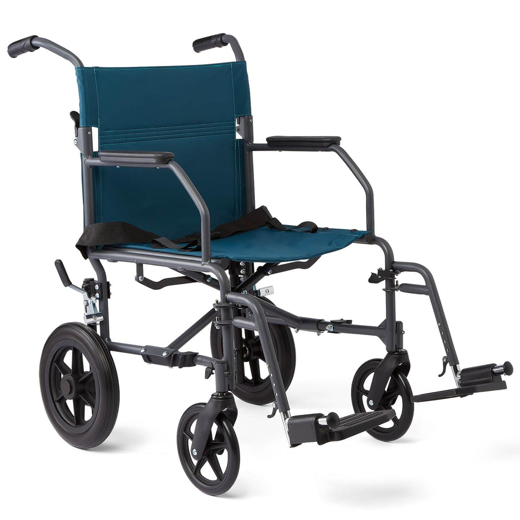 Folding Steel Transport Wheelchair with 12-Inch Wheels R510