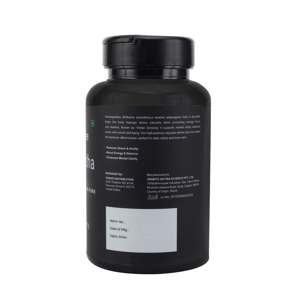 Ashwagandha 1000mg Vegan Non-GMO 60 Veg Capsules E26312