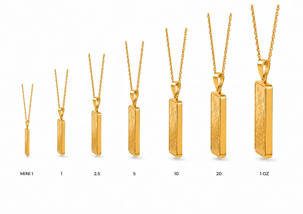 24K Gold Pendant Necklace E403