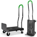 2-in-1 Convertible Hand Truck Dolly, 330LBS Capacity, Foldable Black & Dill Green X28935