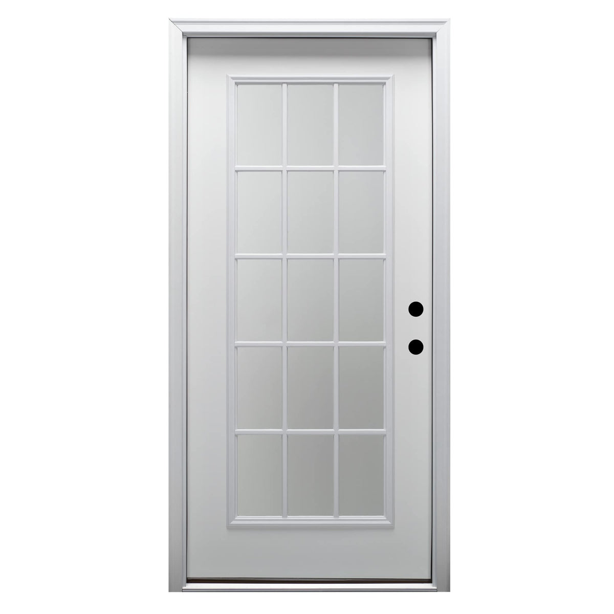 Steel Primed Left Hand In-Swing 15 Lite Clear Glass Front Door Z877862