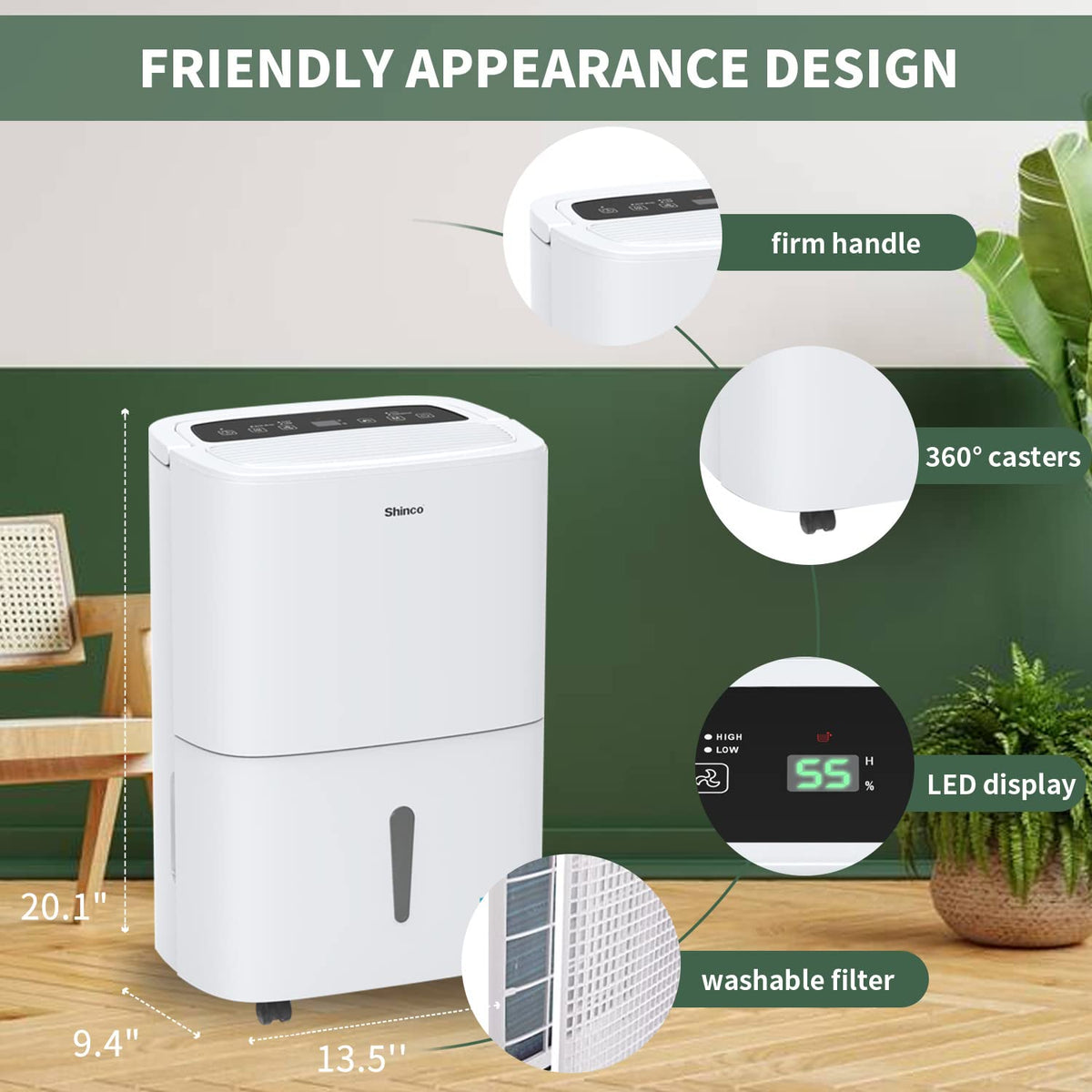 6,000 Sq.Ft Energy Star Dehumidifier with WIFI D923