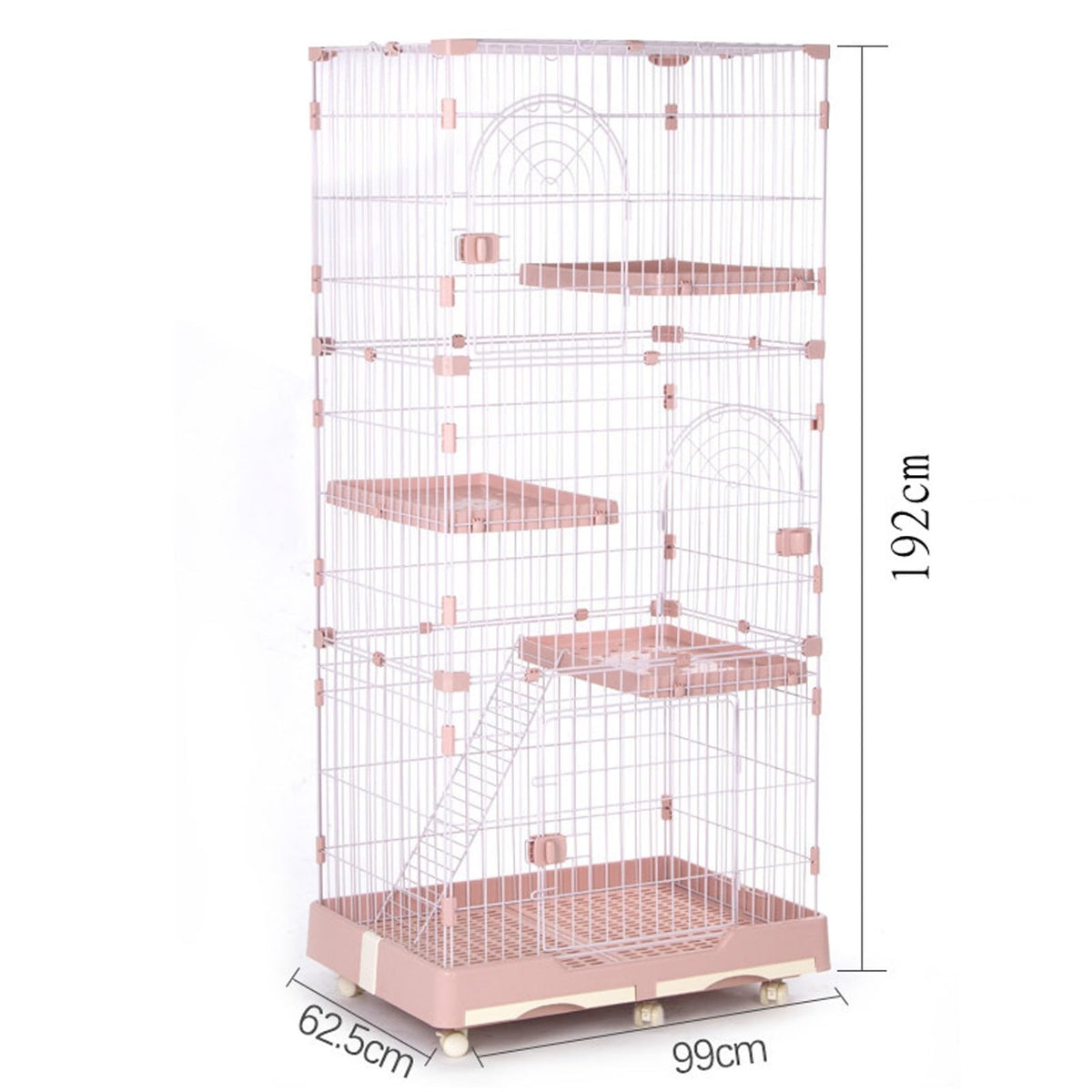 Foldable 4 Tier Large Detachable Cat Cage with Hammock D70165