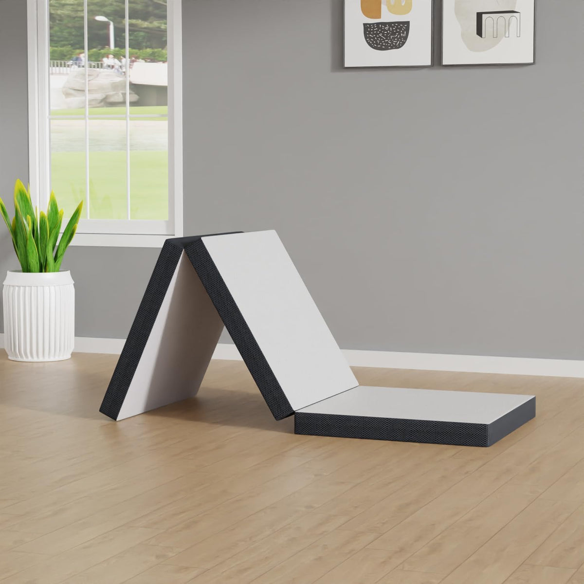 3 inch Tri Fold Memory Foam Mattress with Mesh Cover M696