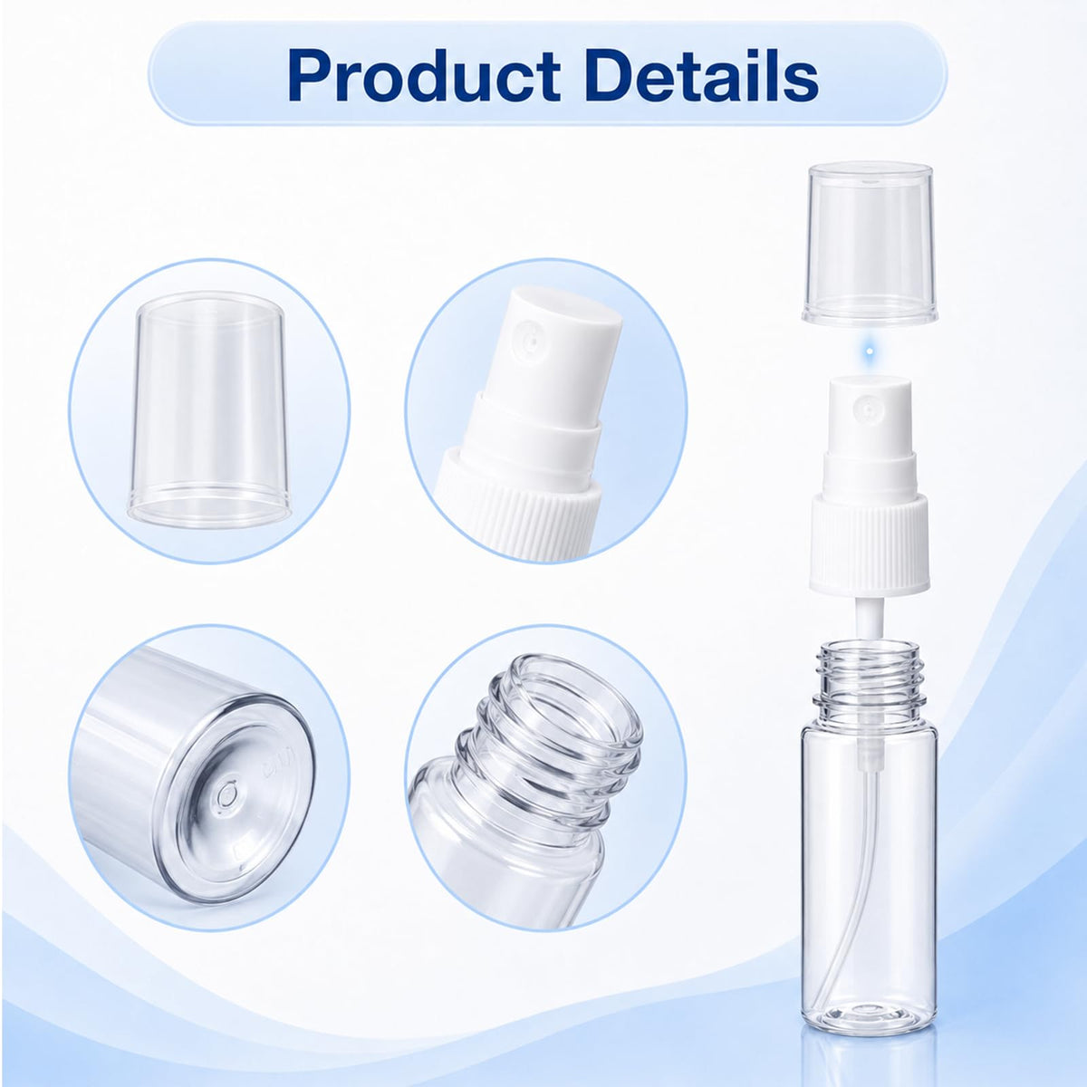 8 Pcs 0.5 Oz Fine Mist Travel Spray Bottles V627