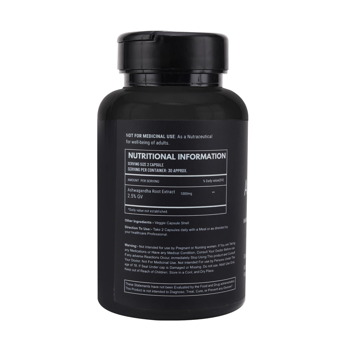 Ashwagandha 1000mg Vegan Non-GMO 60 Veg Capsules E26312