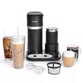 4-in-1 Single-Serve Coffee Maker with Milk Frother Black Y94089