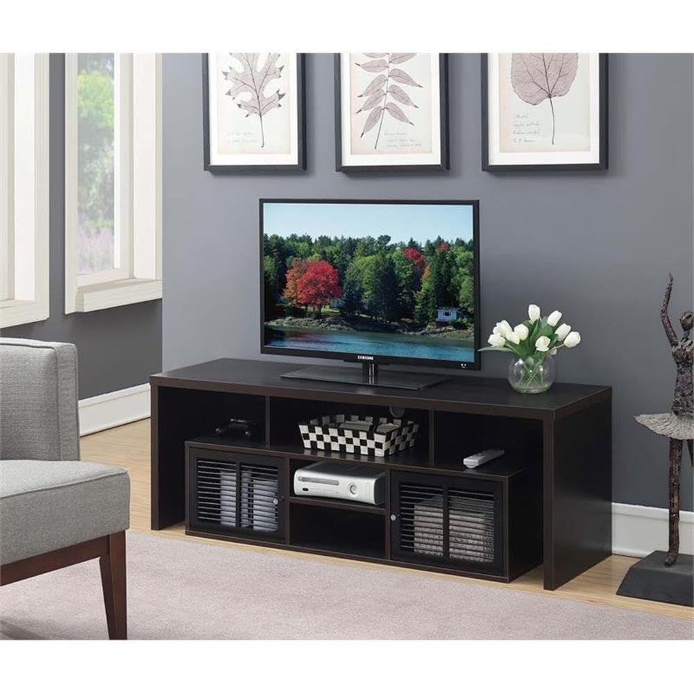 65 inch Espresso TV Stand with Storage Cabinets and Shelves H719