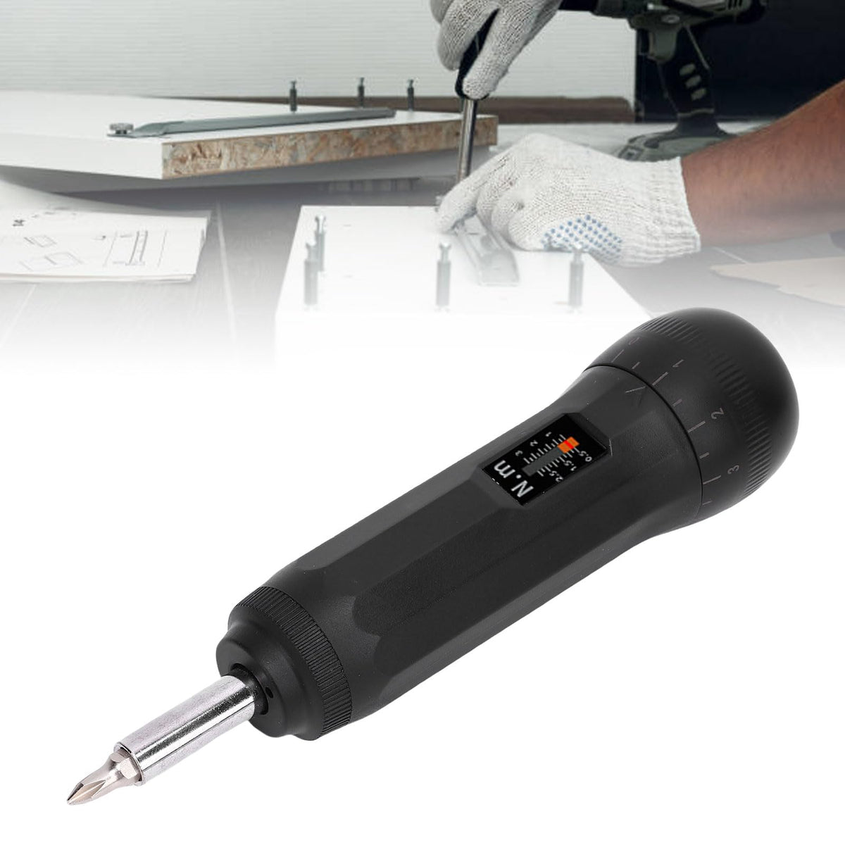 Torque Screwdriver Set 0.5-3N.m 1/4 Inch Drive with S2 Bits Y771007