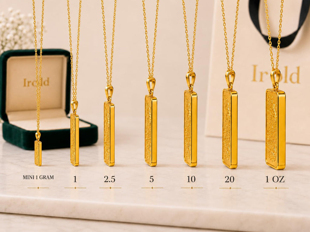 24K Gold Pendant Necklace E403