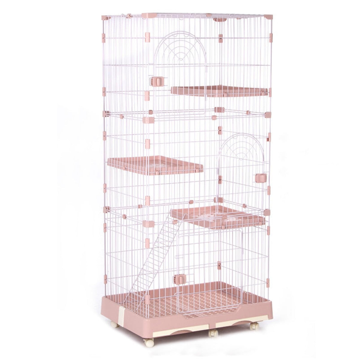 Foldable 4 Tier Large Detachable Cat Cage with Hammock D70165