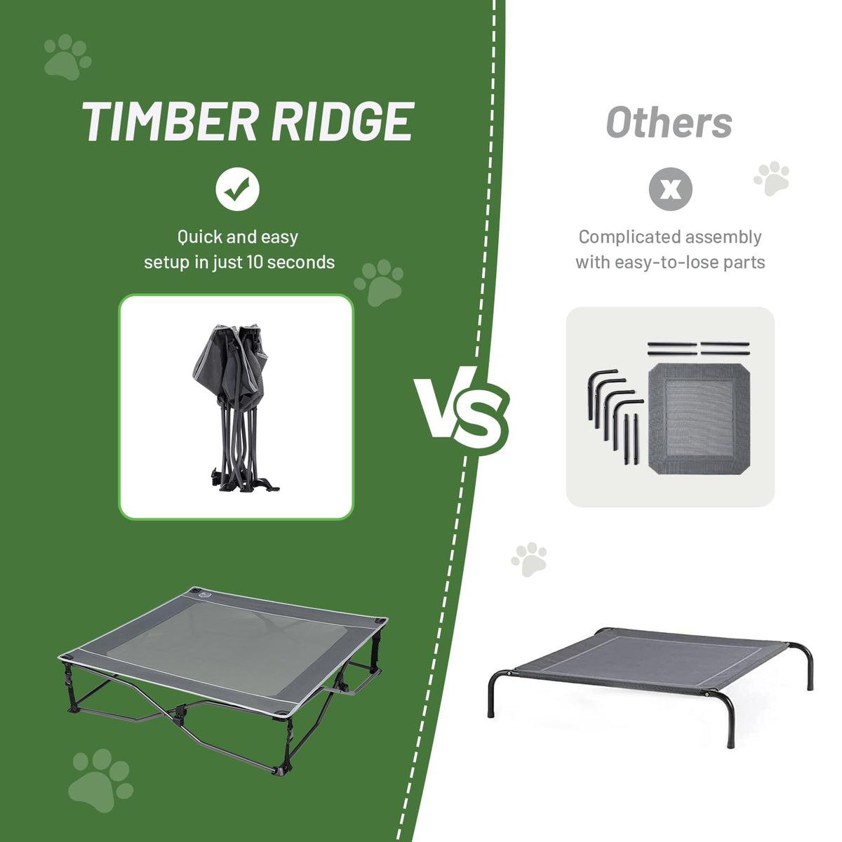 Elevated Cooling Dog Bed with Breathable Mesh R913591