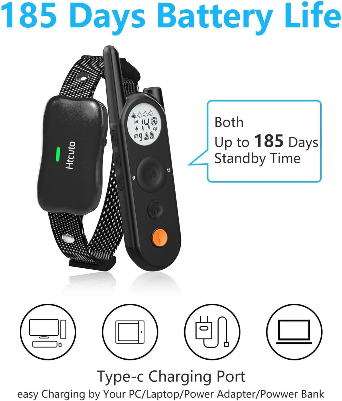 Wireless Dog Fence & Electronic Training Collar 2 in 1, IPX7 Waterproof V773451