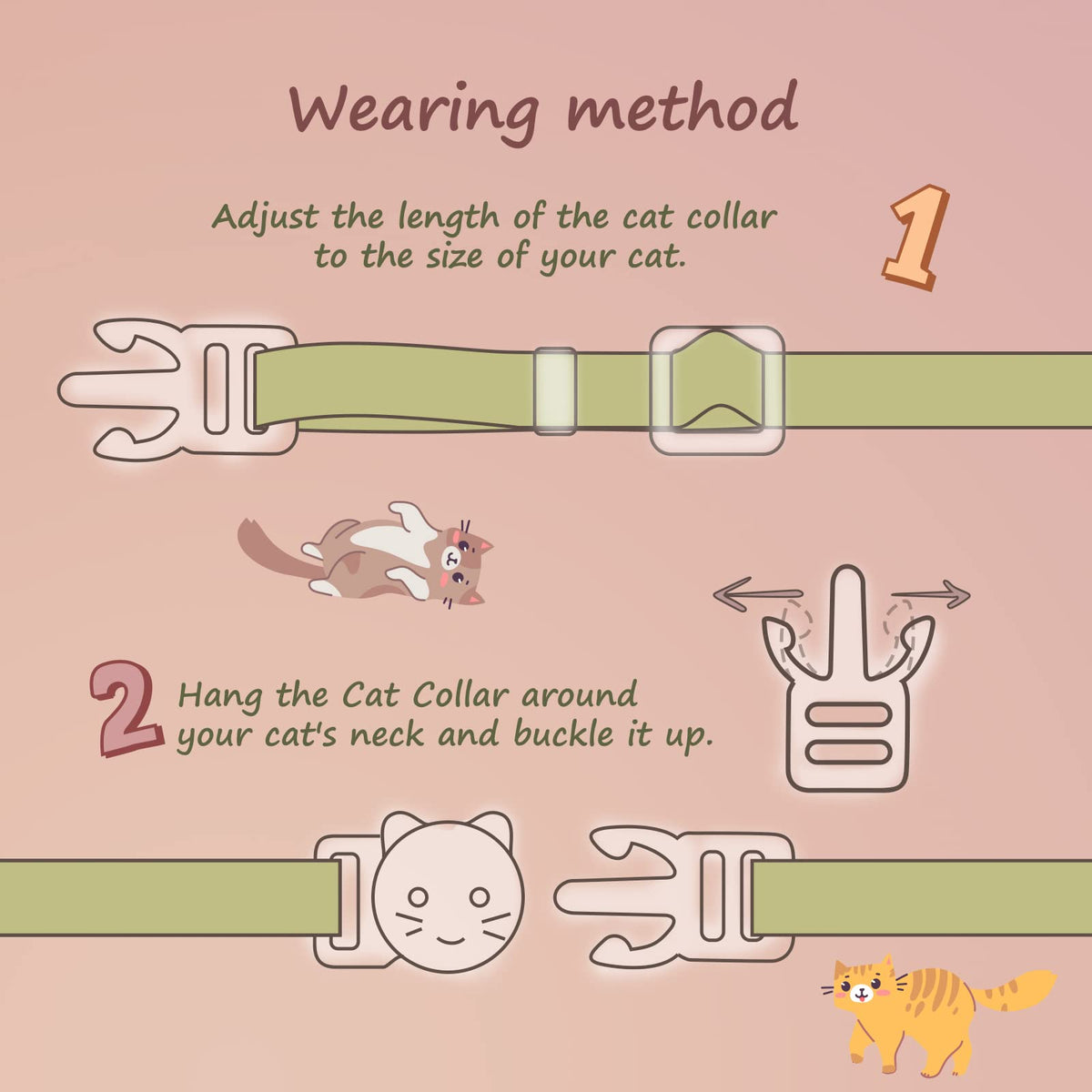 2 Pack Cotton Breakaway Cat Collar with Bell G153086