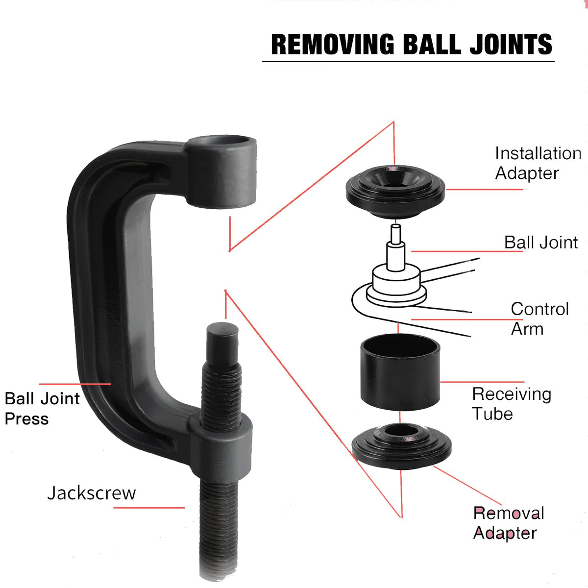 21-Piece Ball Joint Press Kit with C-Frame D9621