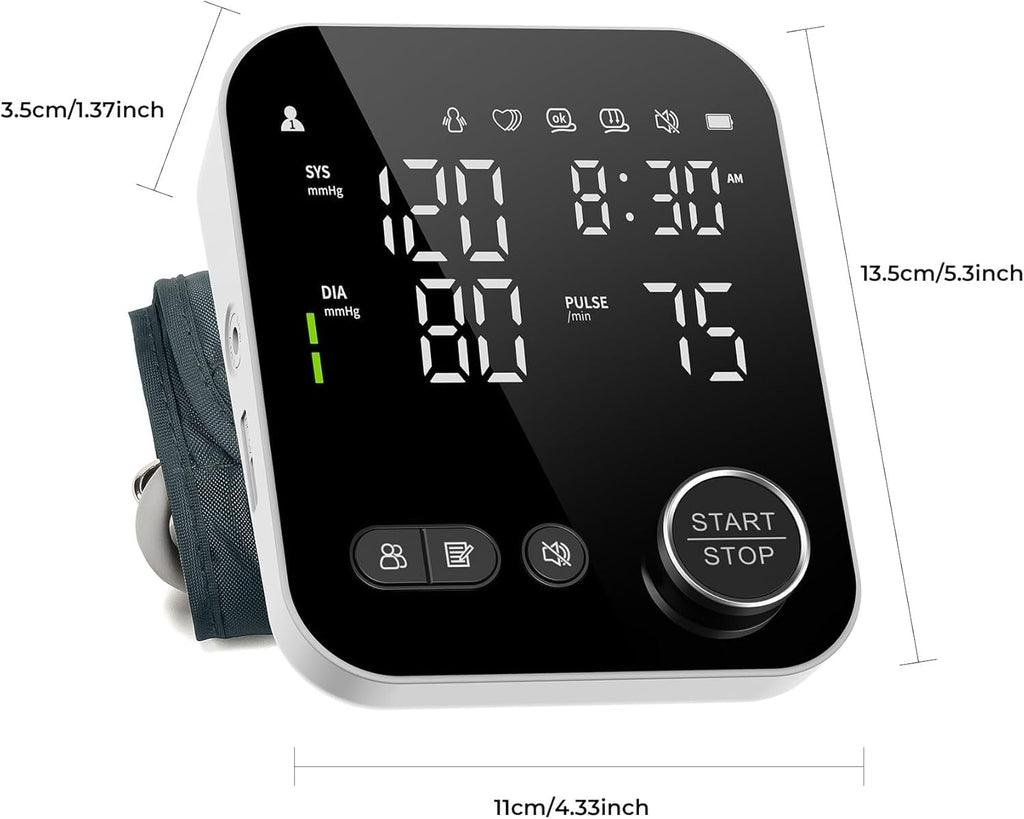 Blood Pressure Monitor Upper Arm BP Cuff with Storage Bag Y728346