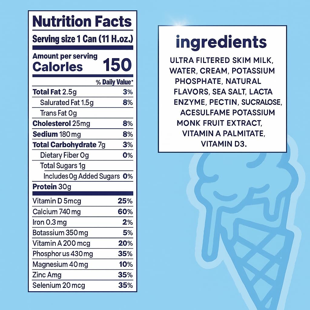 Vanilla 12-Pack Lactose Free Milk Shake Q2131