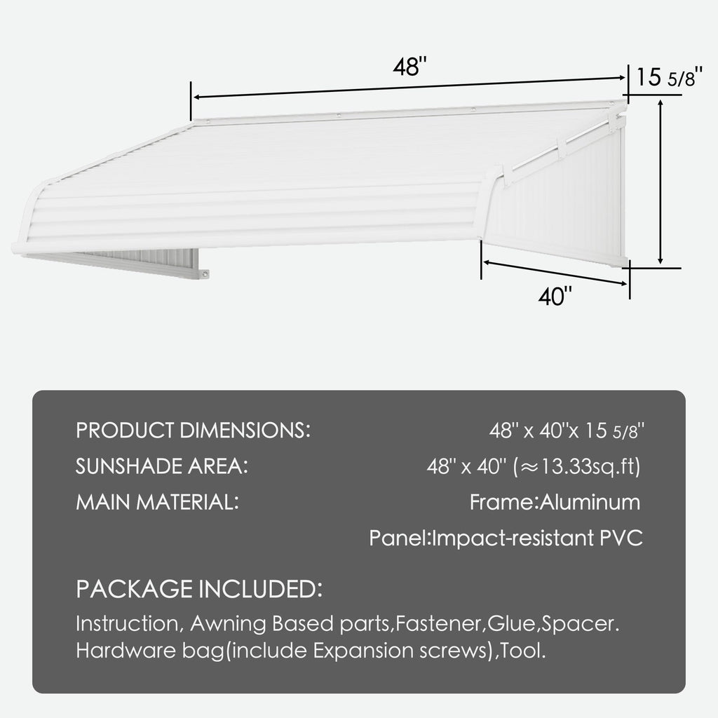 Window Awning with 2 Side Wings D70451