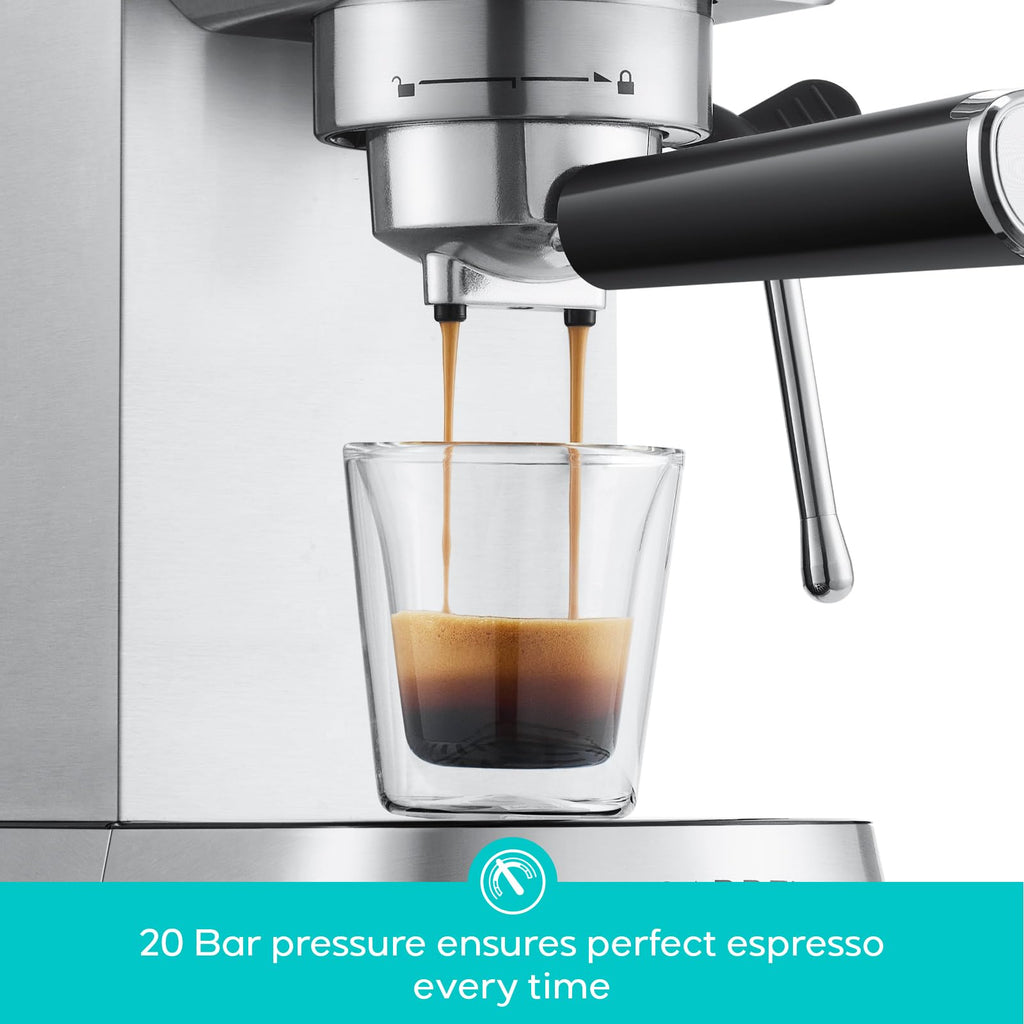 Compact Espresso Machine with Milk Frothing Steam Wand A59440