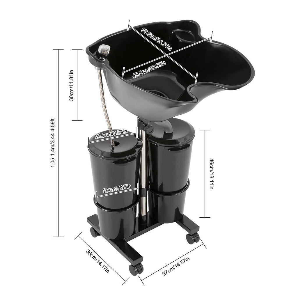 Portable Shampoo Bowl with Electric Pump and Foot Pedal U4063