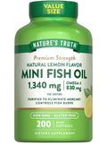 Fish Oil Omega 3 1340 mg 200 Mini Softgels H45822
