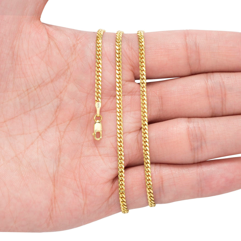 14k Yellow Gold Cuban Link Chain Necklace O771820