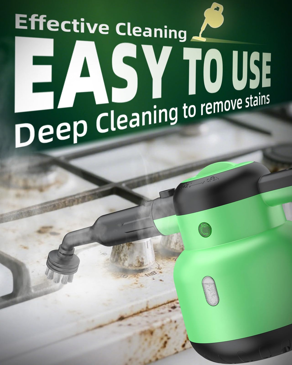 1400W 12-in-1 Steam Mop with Detachable Handheld Steam Cleaner U799400