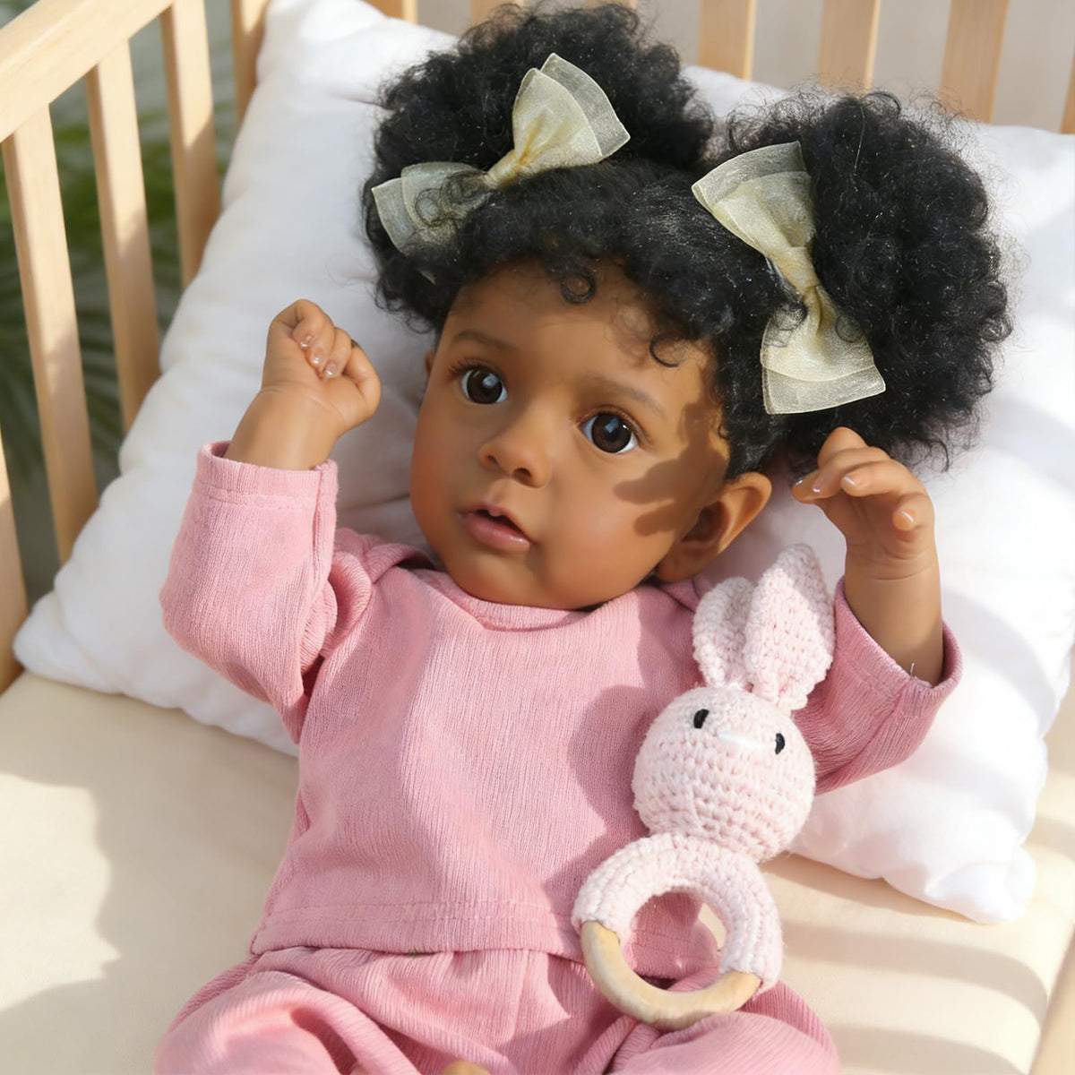 20 Inch Realistic Newborn Baby Doll in Pink Outfit W541903