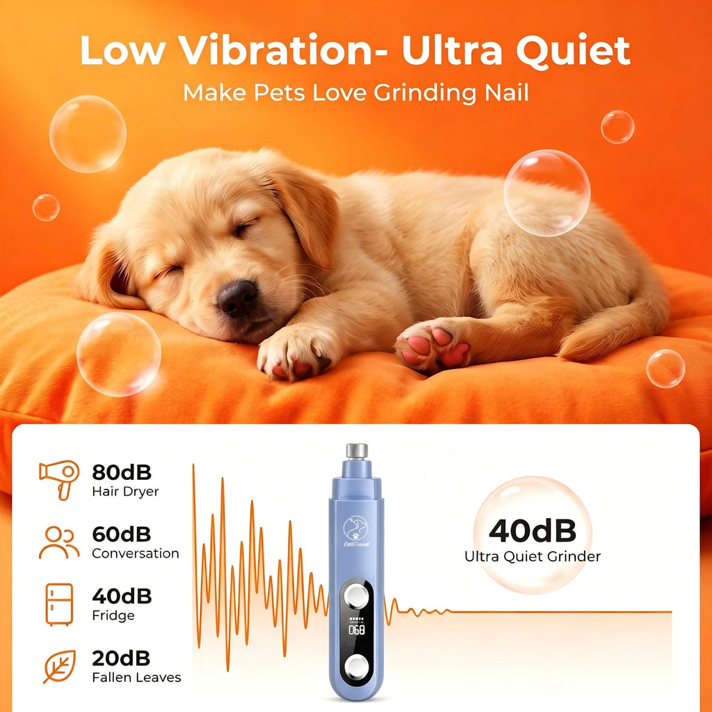 5-Speed Ultra Quiet Dog Nail Grinder with LED Light O663913
