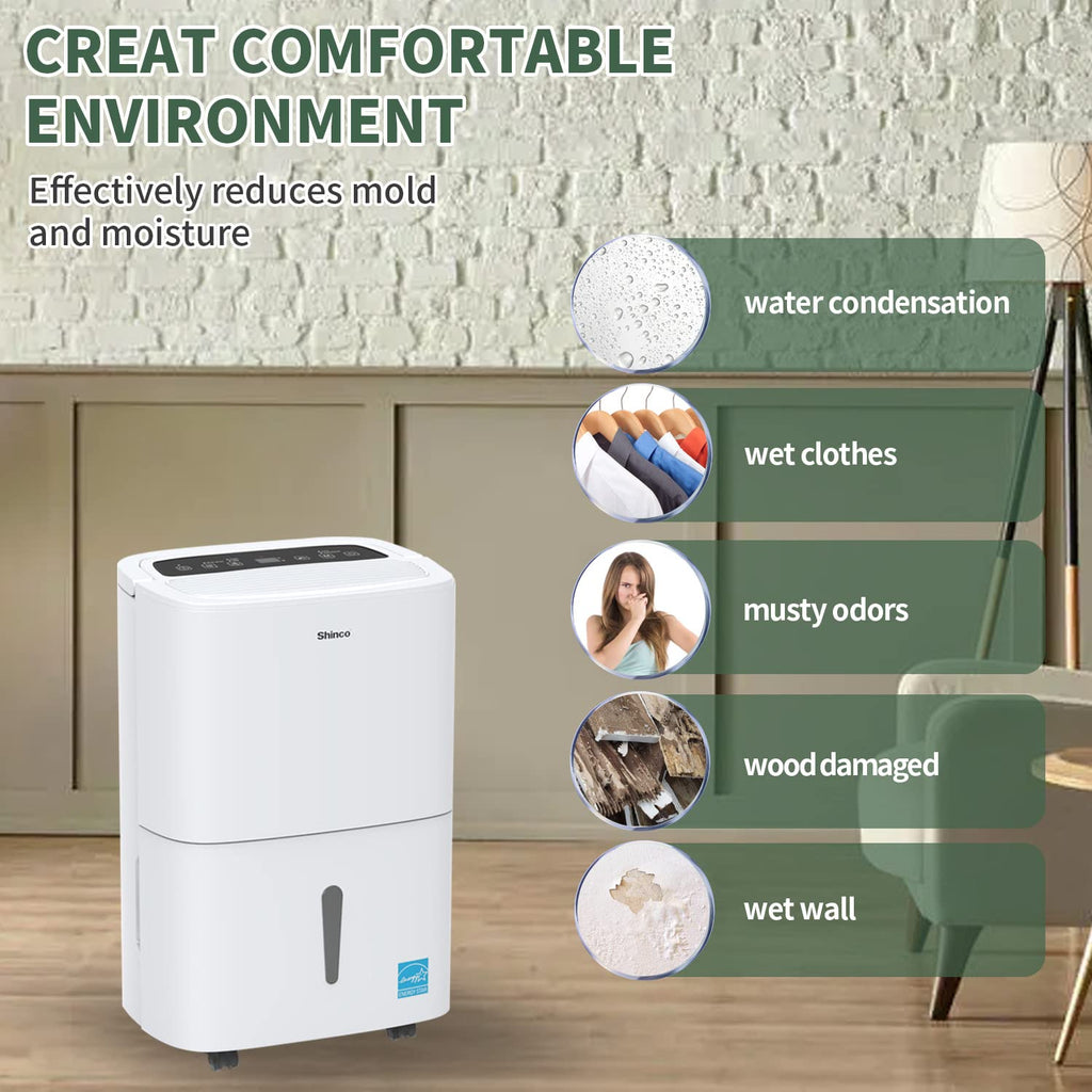 6,000 Sq.Ft Energy Star Dehumidifier with WIFI D923