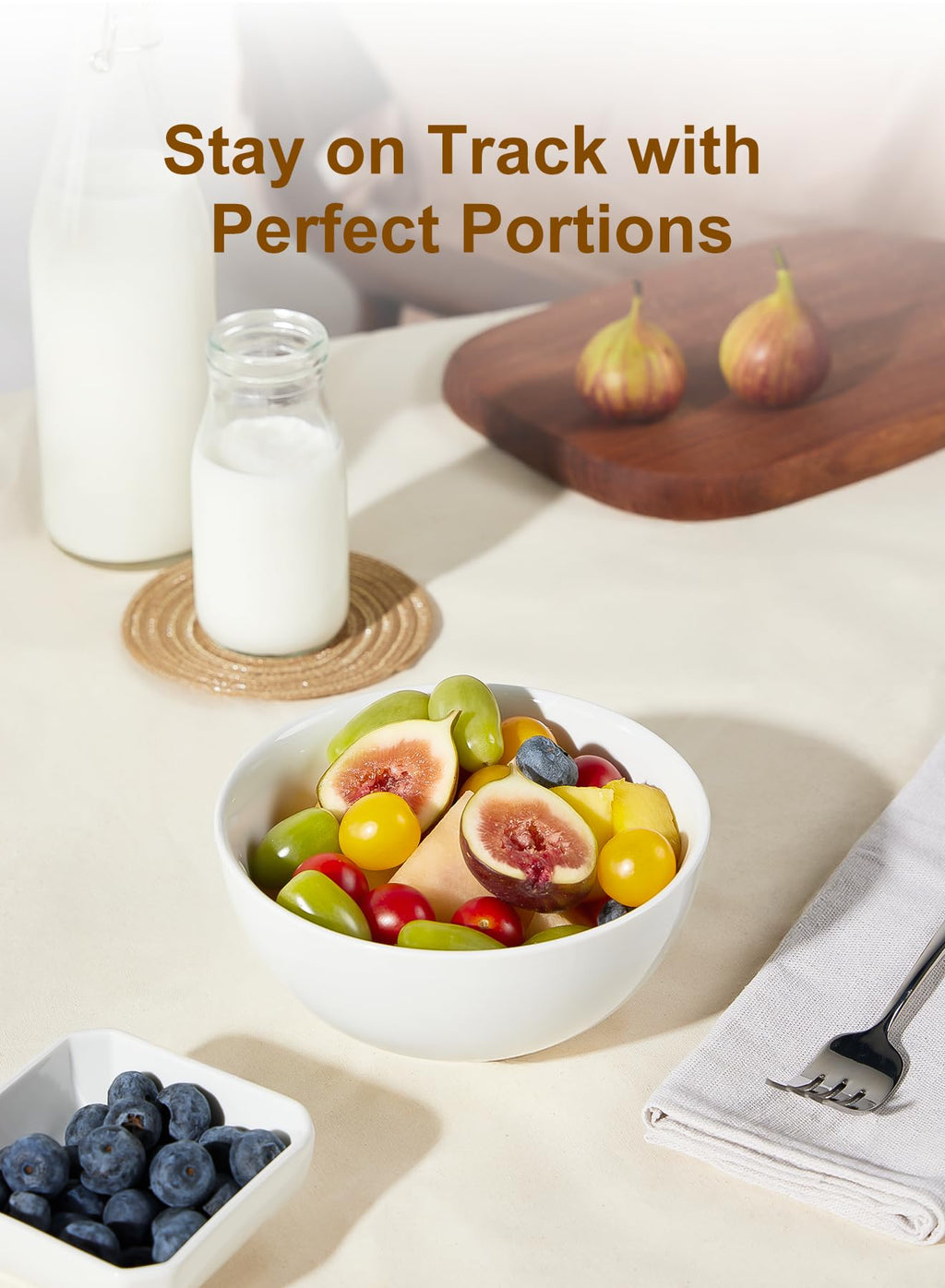 White Ceramic Bowls Set of 4 Z91630