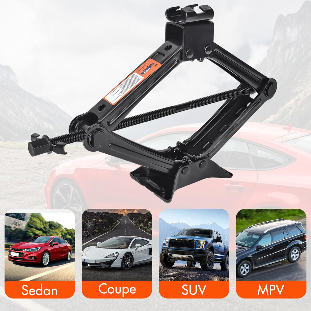 2 Ton Scissor Car Jack with Lug Wrench Q4597