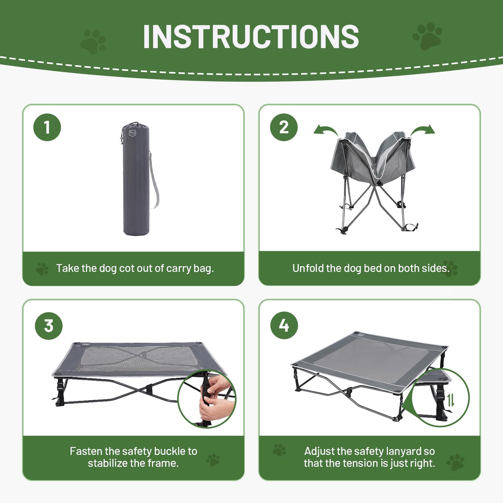 Elevated Cooling Dog Bed with Breathable Mesh R913591