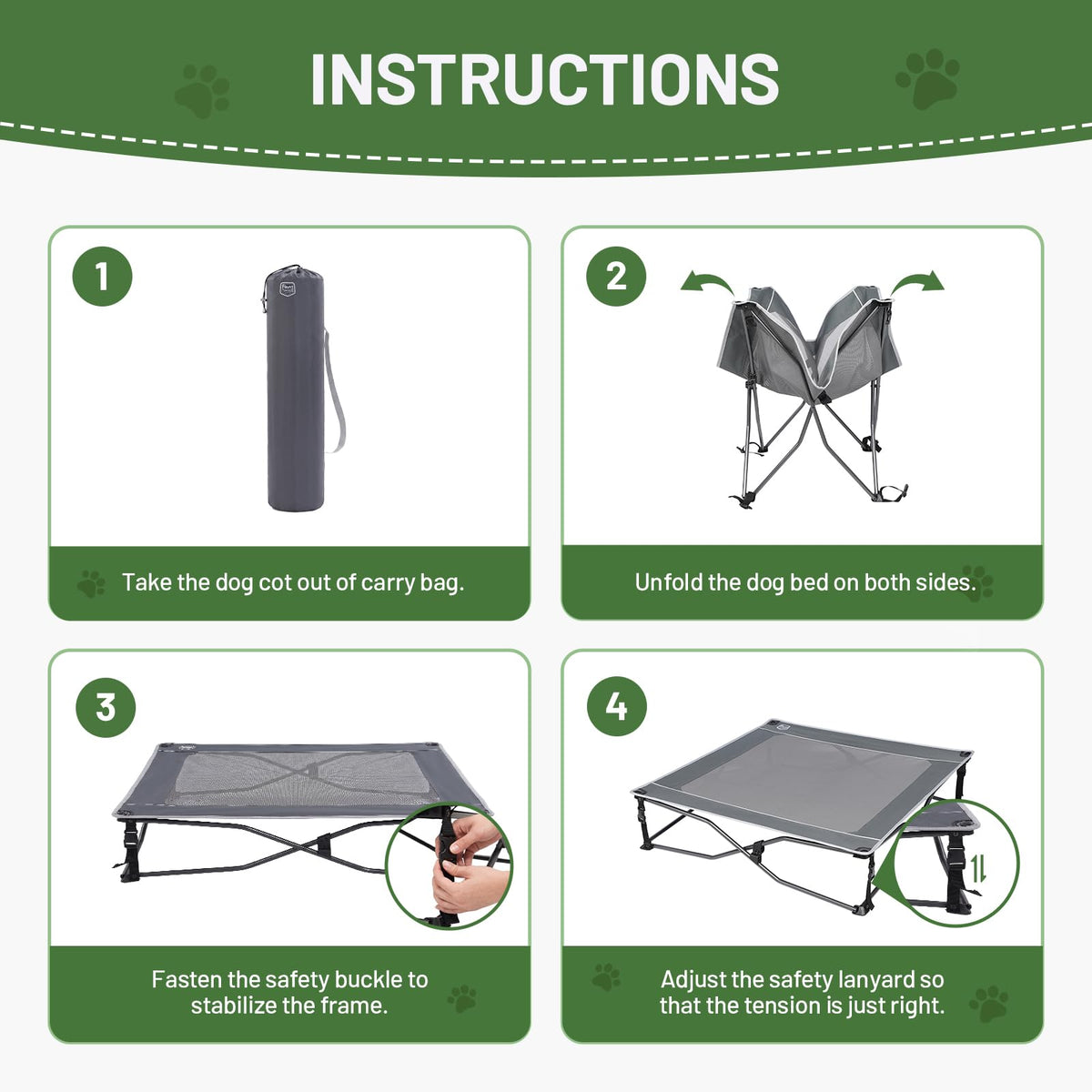 Elevated Cooling Dog Bed with Breathable Mesh R913591