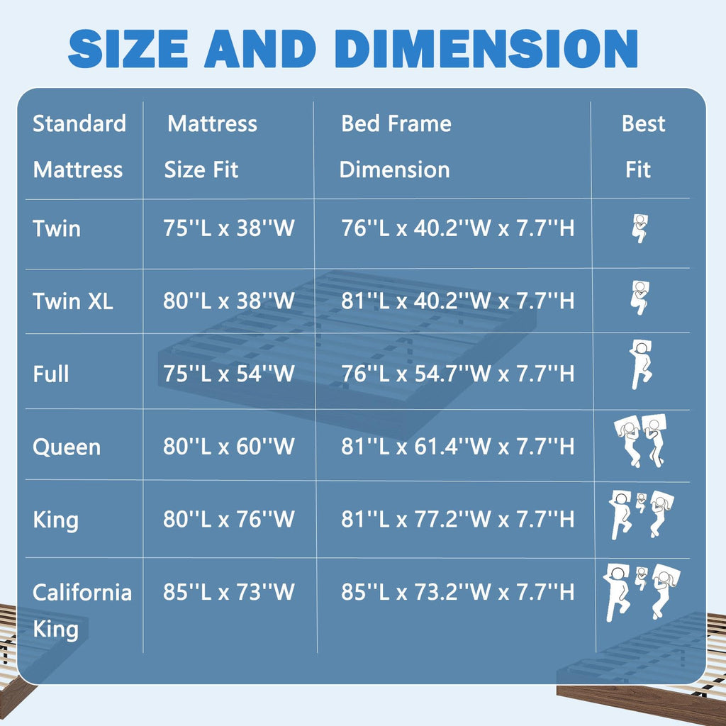 Wood Platform Bed Frame California King Z5984