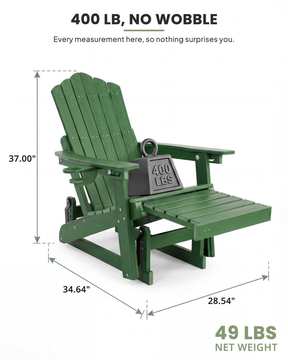 Adirondack Glider Chair Set of 2 Y4338