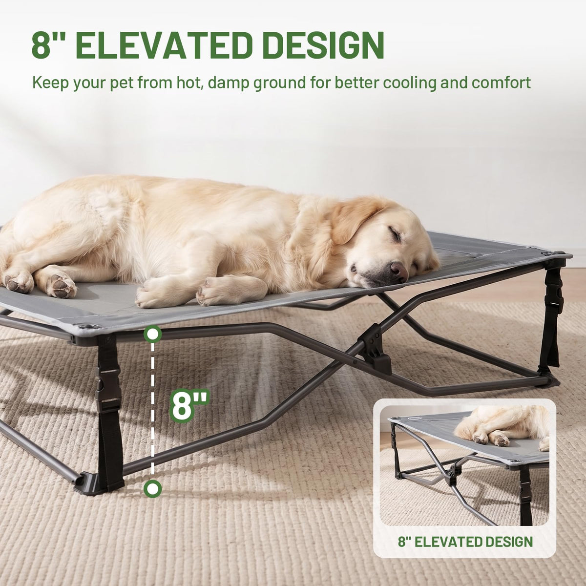 Elevated Cooling Dog Bed with Breathable Mesh R913591