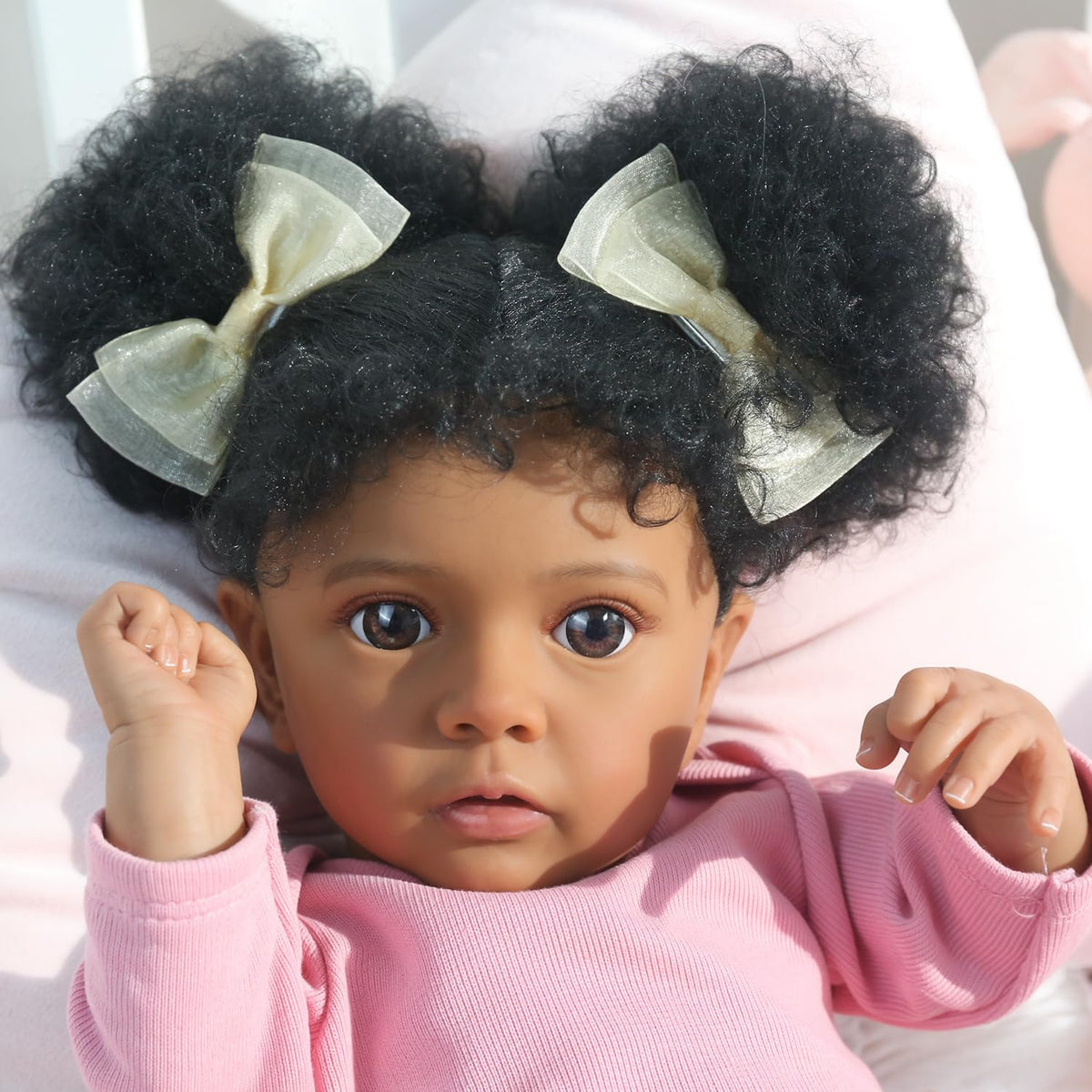 20 Inch Realistic Newborn Baby Doll in Pink Outfit W541903