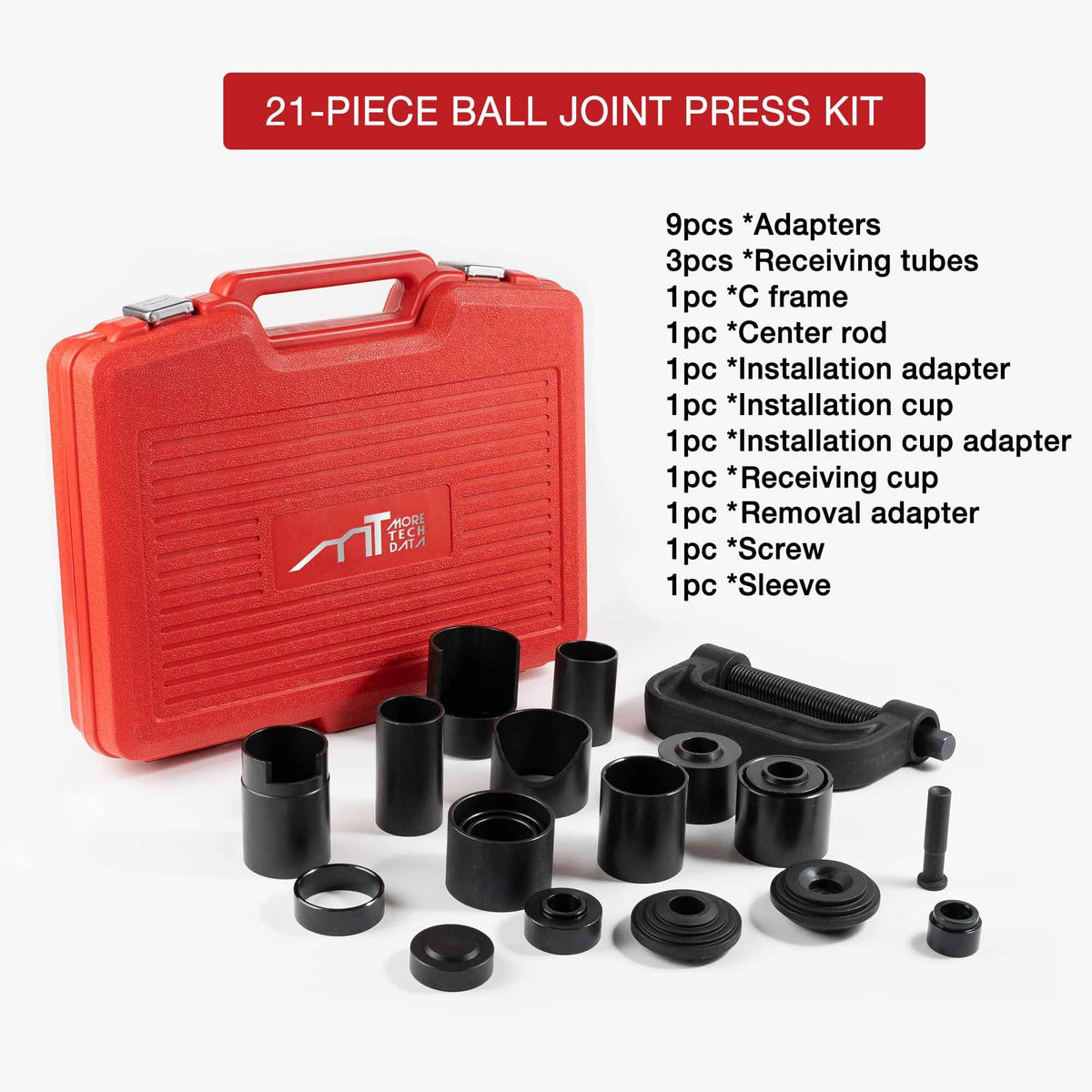 21-Piece Ball Joint Press Kit with C-Frame D9621