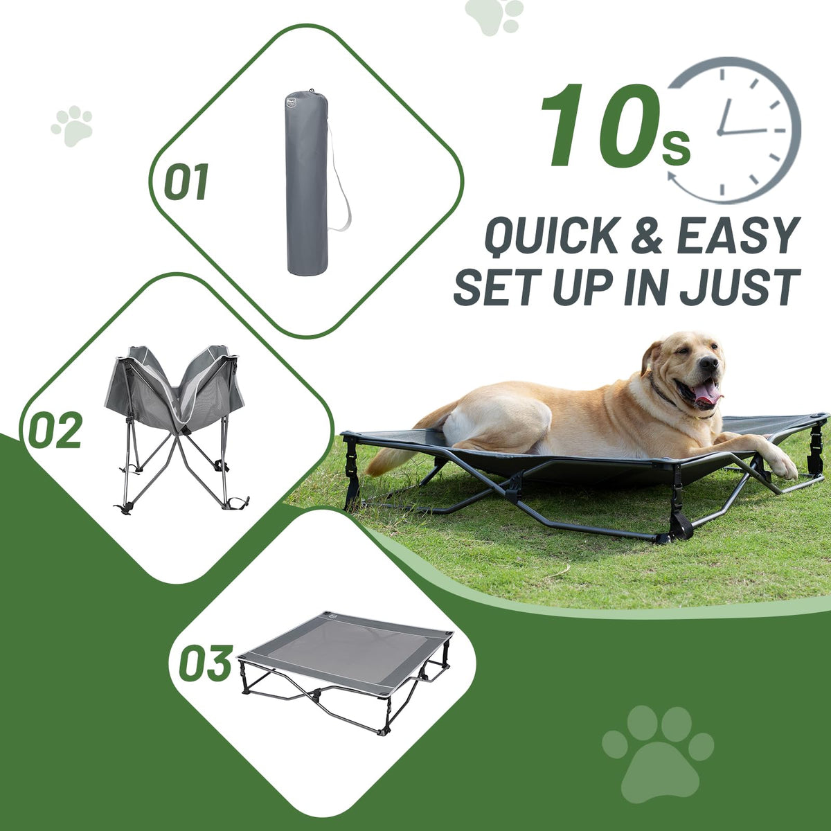 Elevated Cooling Dog Bed with Breathable Mesh R913591