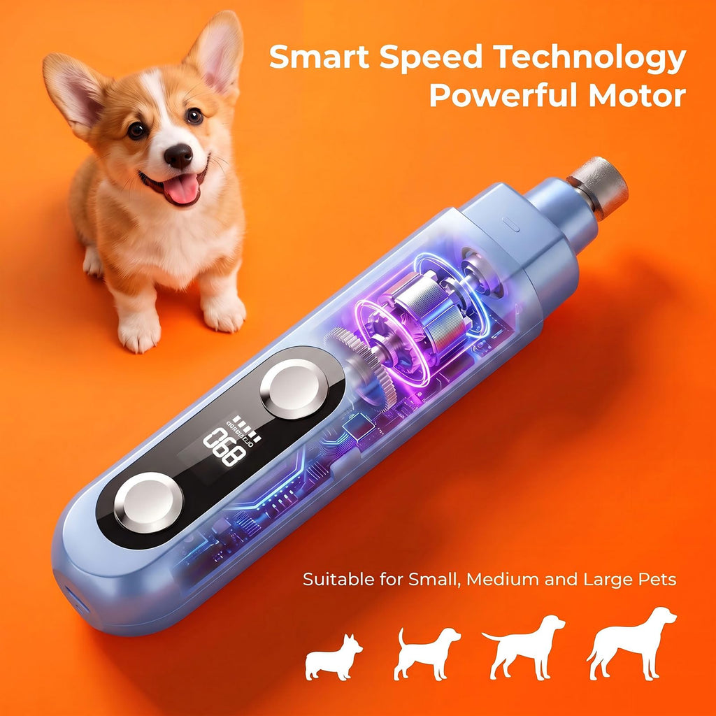 5-Speed Ultra Quiet Dog Nail Grinder with LED Light O663913