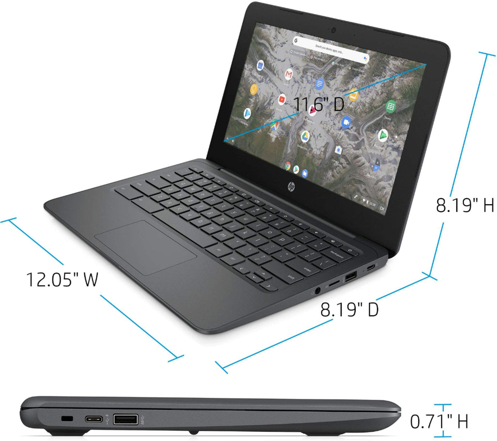 11.6" HD Chromebook, Intel Celeron N3350, 4GB LPDDR2, 32GB eMMC, Chrome OS, Ash Gray S94040