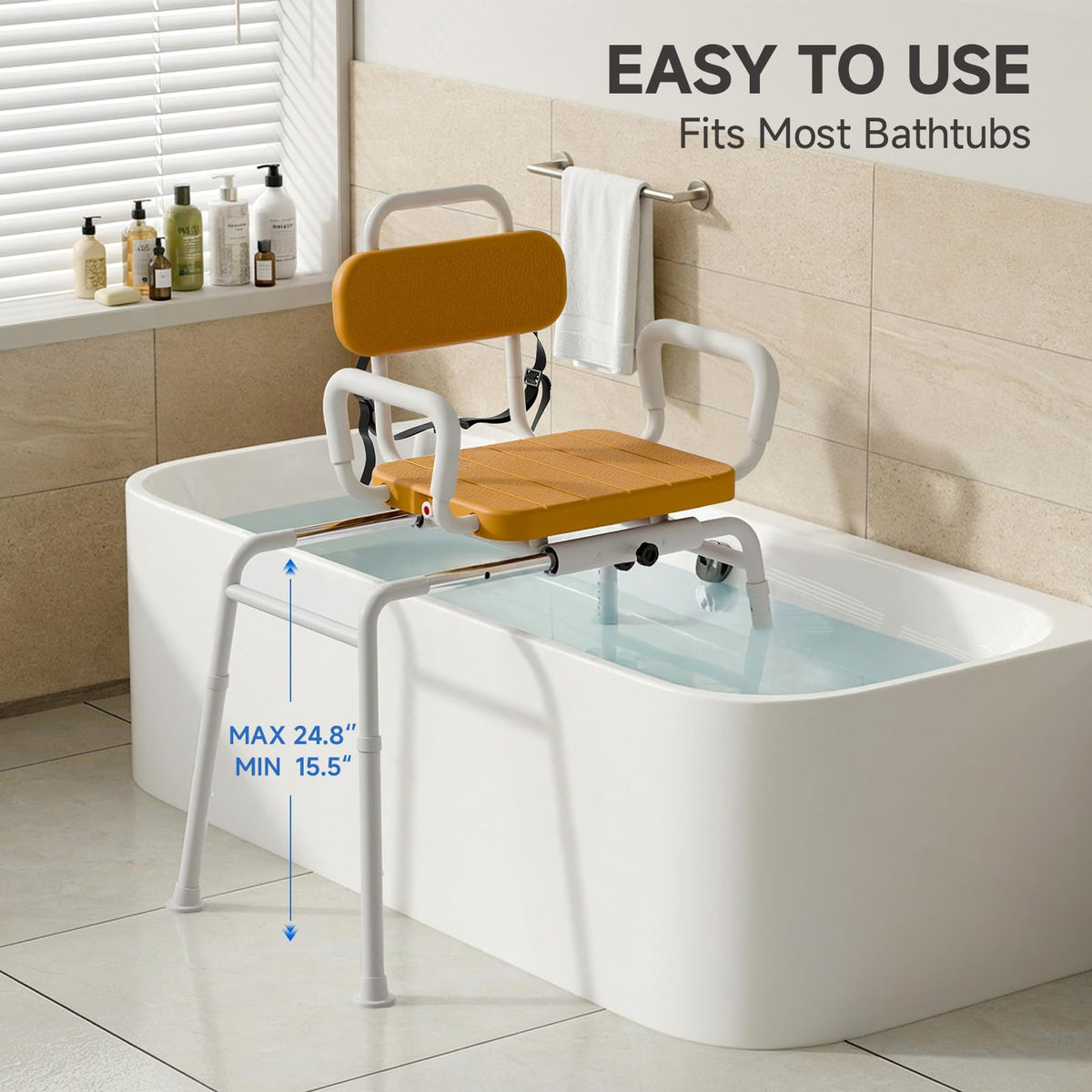 Sliding Shower Chair with Swivel Seat H703175